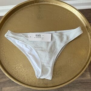 HVN Shimmering Silver Bikini Bottom